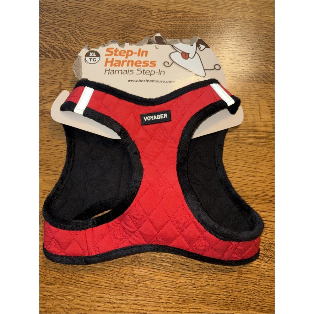 New Voyager Step In Dog Harness Size XL 21-23" Chest Red &‎ Black